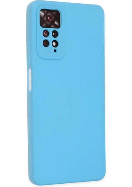 Xiaomi Redmi Note 11 Pro Kılıf Nano Içi Kadife Silikon - Mavi modelleri