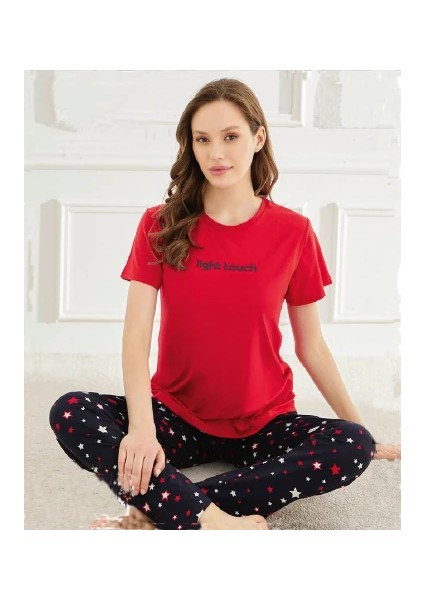 50107 Milan Kumaş Sıfır Yaka Pijama Takım