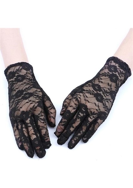 Bfs Siyah Renk Bilek Boyu Dantel Eldiven Yetişkin Boy fiyatları