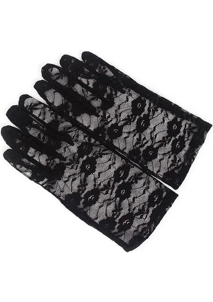 Bfs Siyah Renk Bilek Boyu Dantel Eldiven Yetişkin Boy fırsatları