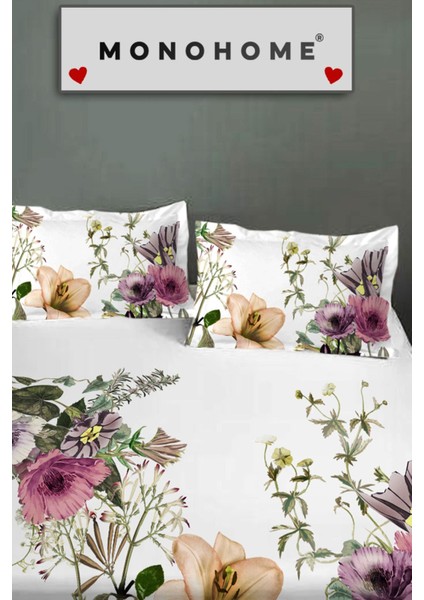 Flower Shower Lastikli Çarşaf %100 Pamuk Oeko-Tex Sertifikalı 3D Dijital 60 Tel fiyatları
