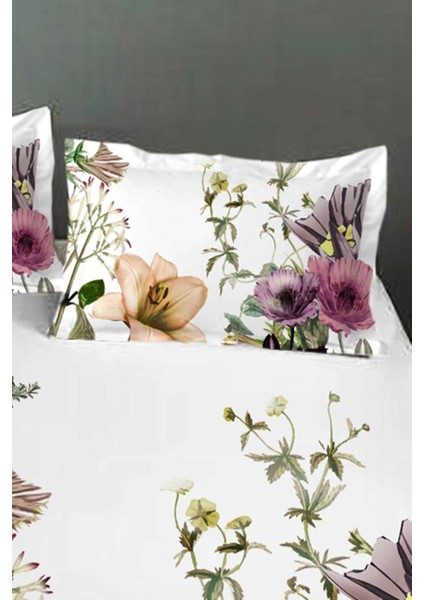 Flower Shower Lastikli Çarşaf %100 Pamuk Oeko-Tex Sertifikalı 3D Dijital 60 Tel modelleri