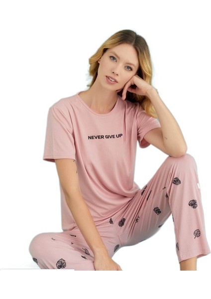 50107 Milan Kumaş Sıfır Yaka Pijama Takım