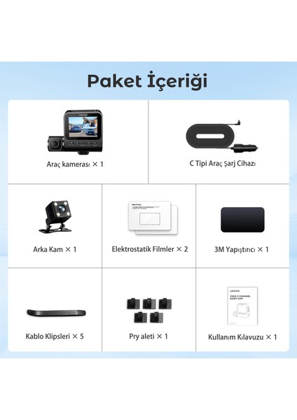 V600 1080P Araç Içi 3 Kameralı Gece Görüşlü, G-Sensör, Geri Görüş Kameralı Su Geçirmez Yol Kayıt Araç Kamerası fırsatları