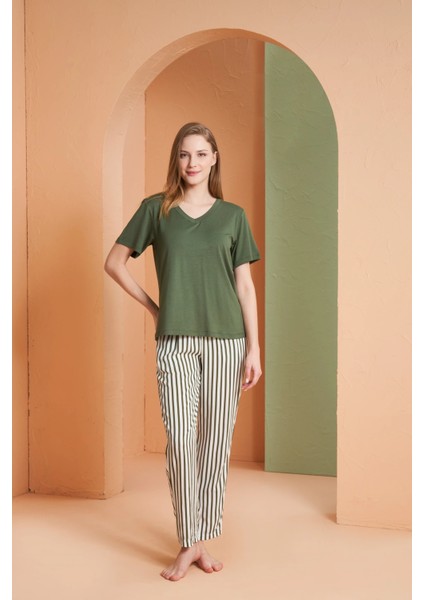 Pjs 27127 V Yaka Pijama Takım