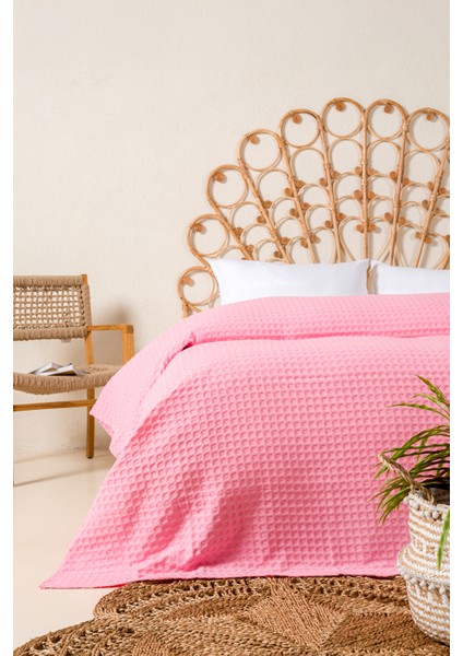 Viva %100 Pamuk Pembe Pike 200X220 2605