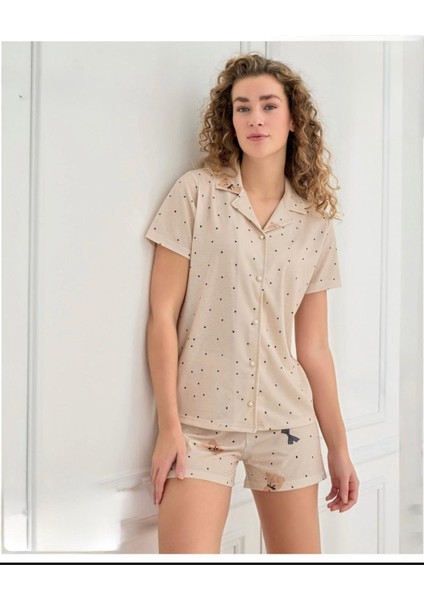 70115 Önden Düğmeli Şortlu Takım