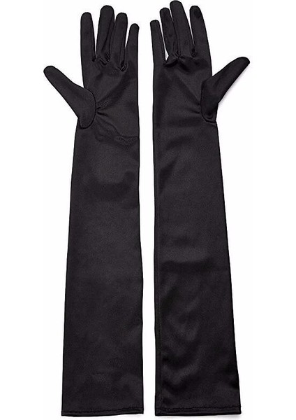 Bfs siyah Renk Likralı Dirseğe Kadar Uzun Kumaş Eldiven 40 cm fırsatları