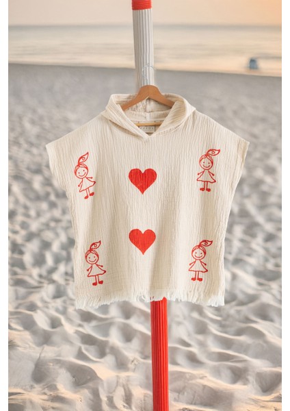 Organik %100 Pamuk Müslin Çocuk Panço - Lovely