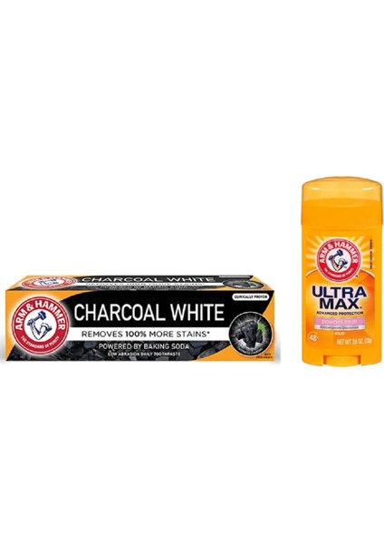 Arm&hammer White Kömür Beyazlatıcı Diş Macunu 75ML+ULTRA Max Powder Fresh Antiperspirant Stick 73 gr