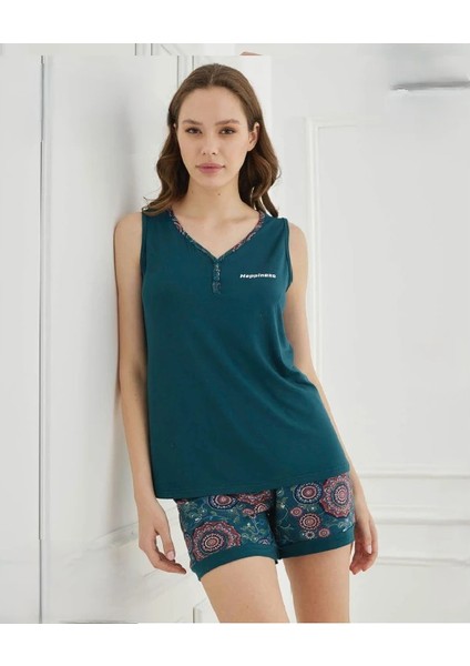 40105 Viskon Şort Takım