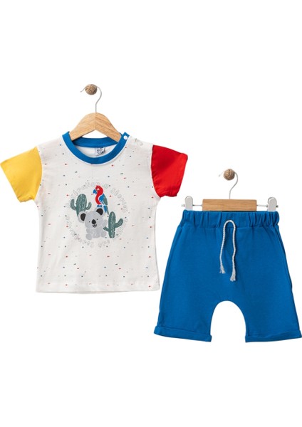 Yazlık Koala Baskılı Parçalı Şortlu Takım