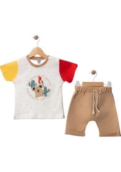 Yazlık Koala Baskılı Parçalı Şortlu Takım