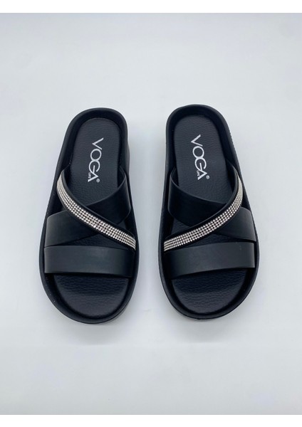 1400-184 Şeritli Taşlı Ortopedik Kadın Ev Terliği fırsatları