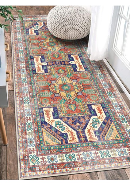 Vitage Mistik Etnik Desenli Eskitme Model Dokuma Taban Kilim fırsatları