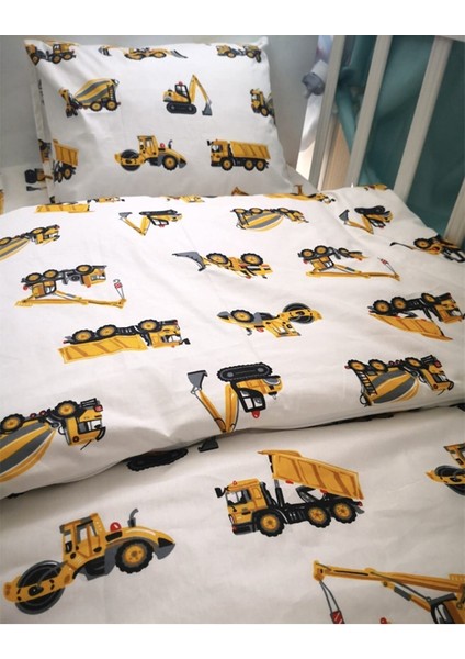 Pamuk Bebek/çocuk Yastık Çarşaf Yorgan Seti Iş Makinalı fiyatları