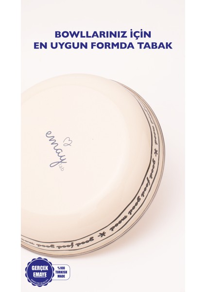 Mood Emaye Bowl Tabağı - Bowl Kase - Salata Kasesi - Sunum Kasesi 21CM modelleri