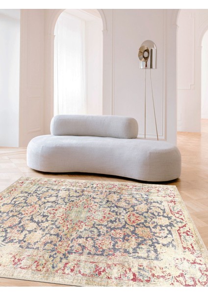 Renkli Göbekli Beyaz Düğüm Desenli Eskitme Model Dokuma Taban Kilim modelleri