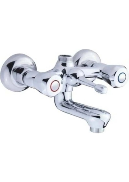 Wilhan Eski Tip Banyo Matarası (Duvara Monte, Sıcak & Soğuk Su Girişli)