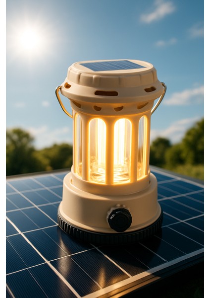 Kamp Lambası Solar Enerjili ve Type-C Şarjlı Yüksek Güçlü Kamp Feneri fiyatları