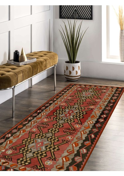 Vitage Renkli Geometrik Desenli Model Dokuma Taban Kilim fırsatları