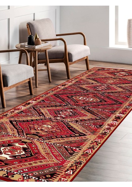 Vitage Eli Belinde Etnik Desen Eskitme Model Dokuma Taban Kilim fırsatları