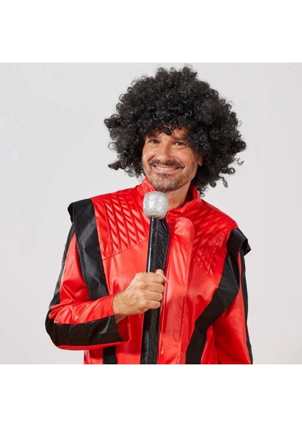 Bfs Siyah Renk Kıvırcık Afro Bonus Peruk modelleri