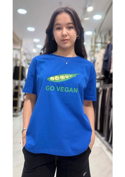 Kız Çocuk Go Vegan Baskılı Tshirt
