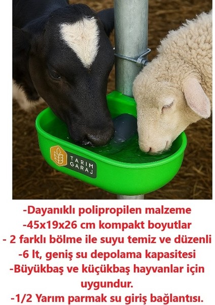 Otomatik Şamandıralı Iki Bölmeli 6 Litre Hayvan Suluk fiyatları