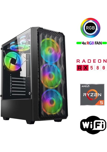 Armor X60 Ryzen 5 5500 32GB Ram 1tb M.2 Nvme SSD 8gb RX580 24" Curved Masaüstü Oyuncu Bilgisayarı fiyatları