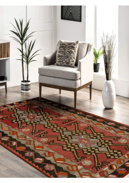 Vitage Renkli Geometrik Desenli Model Dokuma Taban Kilim fiyatları