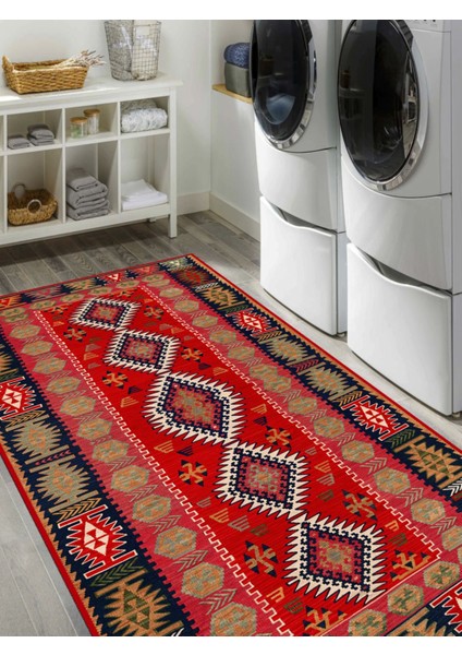 Vitage Hayat Ağacı Kırmızı Desen Etnik Model Dokuma Taban Kilim fırsatları