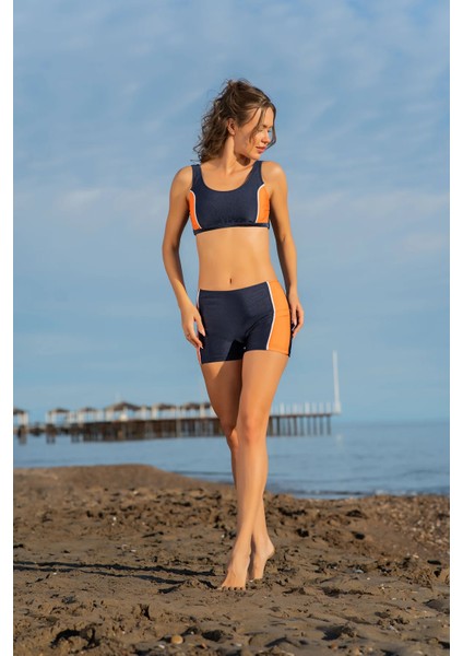 25152-1 Parçalı Model Şortlu Freeset Lcyra Kumaş Bikini