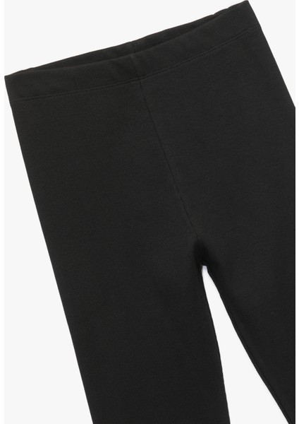 Beli Lastikli Kaşkorse Pamuklu Ribanalı Basic Tayt modelleri