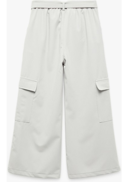 Kemer Detaylı Kapaklı Cepli Geniş Paça Kargo Pantolon fiyatları