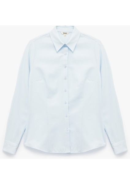 Slim Fit Uzun Kollu Klasik Yaka Poplin Gömlek