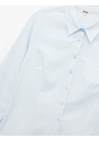 Slim Fit Uzun Kollu Klasik Yaka Poplin Gömlek modelleri