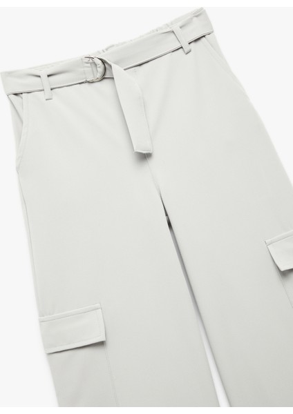 Kemer Detaylı Kapaklı Cepli Geniş Paça Kargo Pantolon modelleri