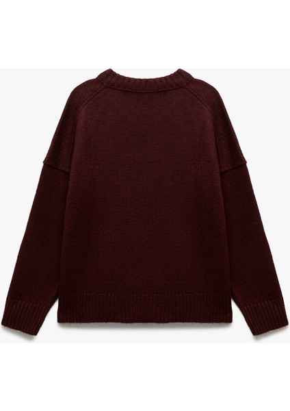 Uzun Kollu Bisiklet Yaka Triko Oversize Kazak fiyatları