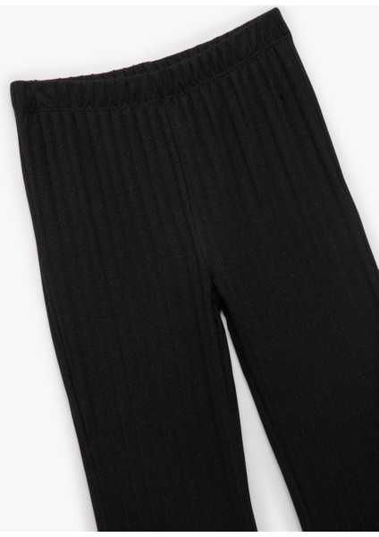 Viskon Karışımlı Beli Lastikli Ispanyol Paça Pantolon modelleri