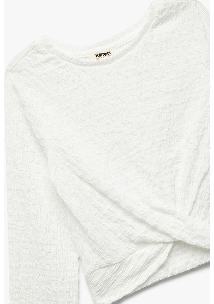 Uzun Kollu Bisiklet Yaka Crop Bluz modelleri