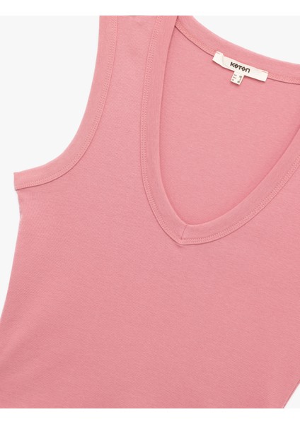 Slim Fit Bisiklet Yaka Pamuklu Ribanalı Kolsuz Bluz modelleri