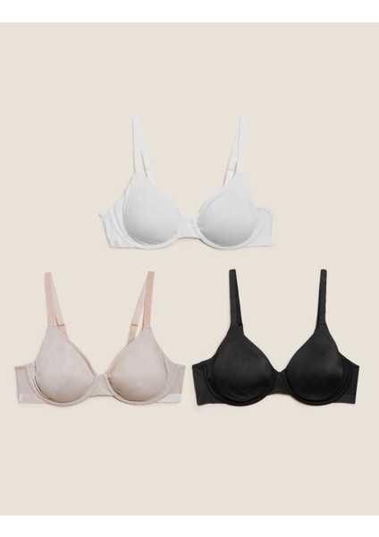 3'lü Balenli Full Cup Sütyen Seti fiyatları