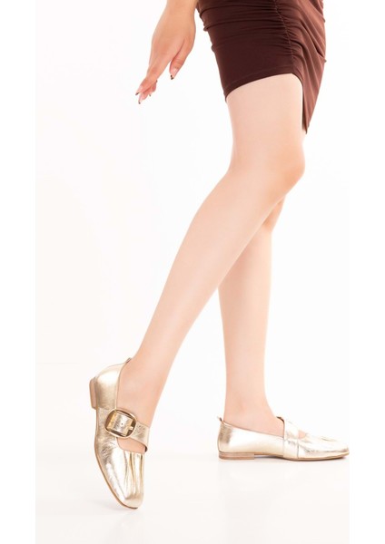 Hakiki Deri Babet Ayakkabı ELNR.108 - Dore - 38 Dore fırsatları