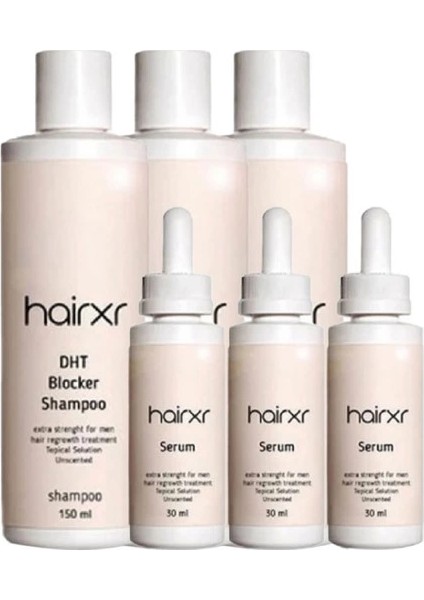 Hairxr 3 x 150 ml Şampuan ve Serum