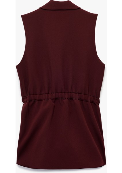 Astarlı Kruvaze Kolsuz Kemerli Uzun Yelek fiyatları