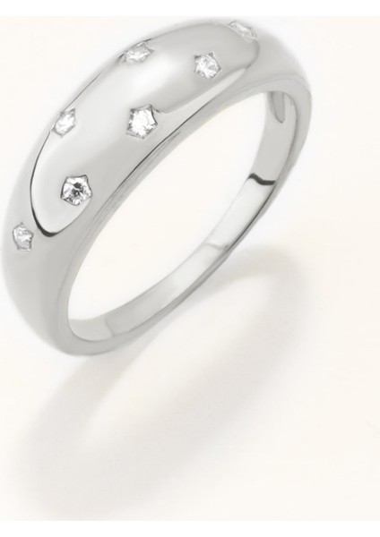 Oval Yüzük Zirkon Taşlı