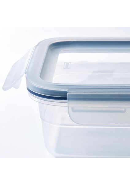 Plastik Saklama Kabı Seti, Şeffaf, 1 Lt, Kare-Dikdörtgen, 3 Parça fırsatları