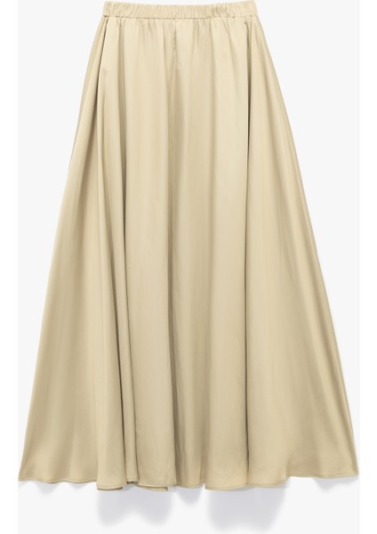 Beli Lastikli Kloş Saten Uzun Etek fiyatları