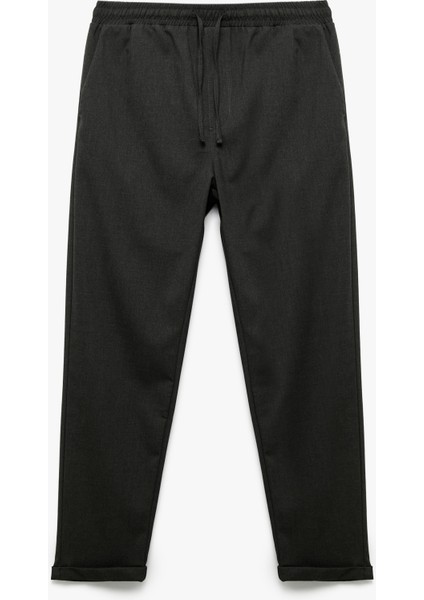 Beli Bağcıklı Katlamalı Paça Cep Detaylı Slim Fit Pantolon modelleri